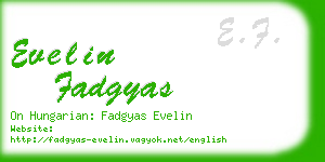 evelin fadgyas business card